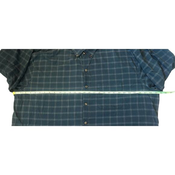 Van Heusen Blue Check Button-Down Shirt Mens Size 2XLT - Picture 4 of 6